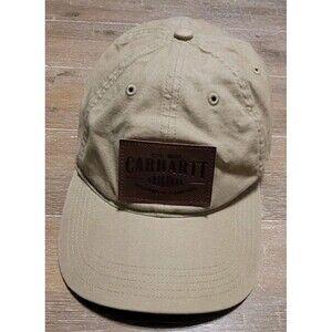Carhartt Men's Hat Rigby Stretch Fit Leatherette Patch Shield Cap M/L Brown Tan